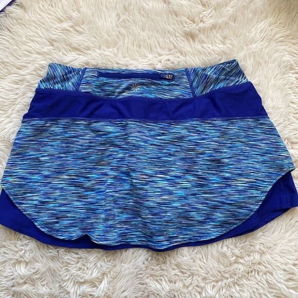 Athleta Space-dye Blue Bustle Tennis Skirt - Picture 9 of 9
